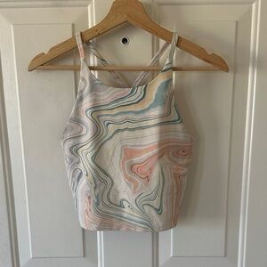 Old Navy Marble Pattern Active Crop Top
